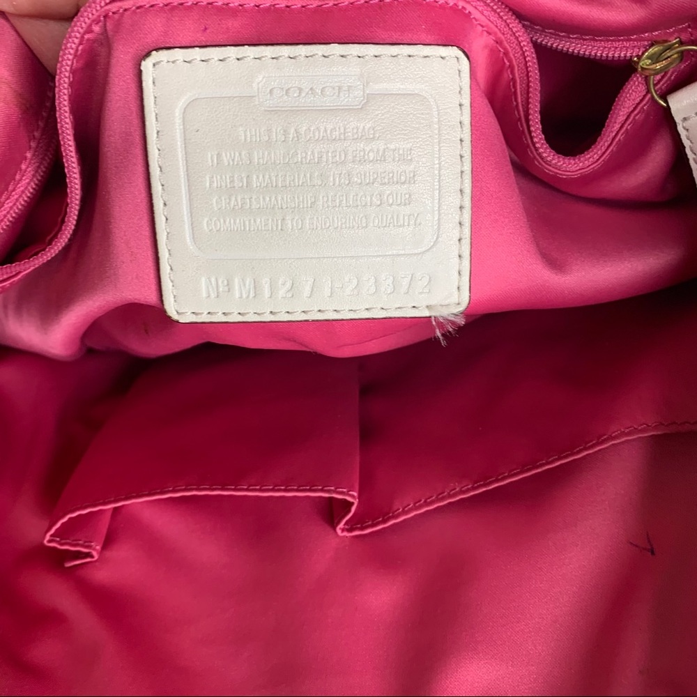 Coach 23372 POPPY Signature Hallie Tote Bag Pink - Picture 8 of 8